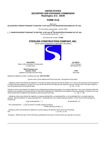 Thumbnail Sterling Infrastructure 10-Q Quarterly Report FY 