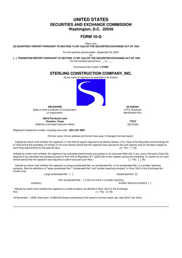 Thumbnail Sterling Infrastructure 10-Q Quarterly Report FY 
