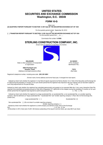 Thumbnail Sterling Infrastructure 10-Q Quarterly Report FY 