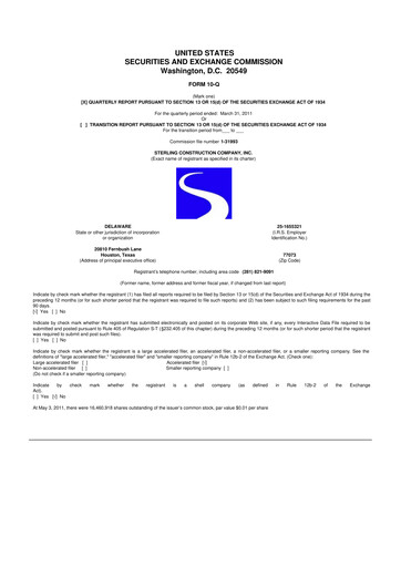 Thumbnail Sterling Infrastructure 10-Q Quarterly Report FY 