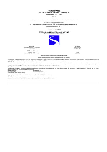 Thumbnail Sterling Infrastructure 10-Q Quarterly Report FY2011 