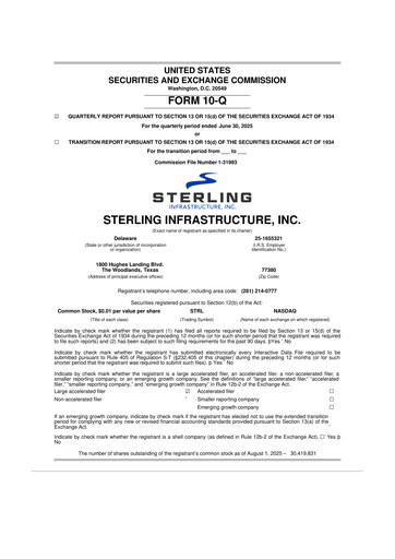 Thumbnail Sterling Infrastructure 10-Q Quarterly Report FY2025 
