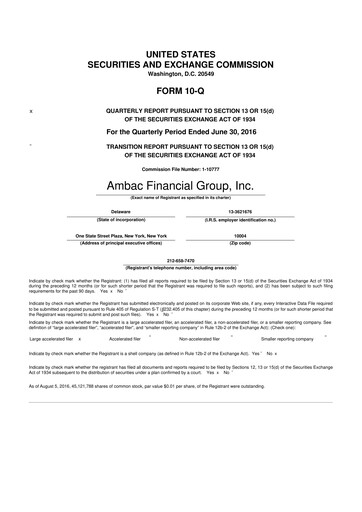 Thumbnail Octave Specialty Group 10-Q Quarterly Report FY2016 