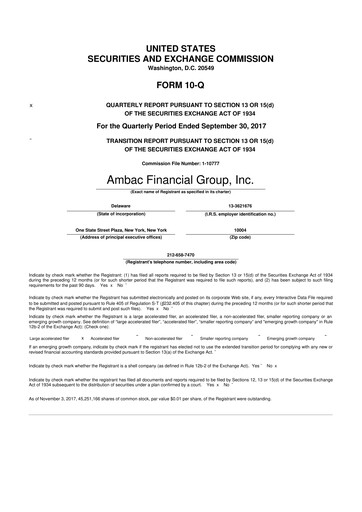 Thumbnail Octave Specialty Group 10-Q Quarterly Report FY2017 