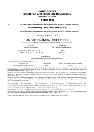 Thumbnail Octave Specialty Group 10-Q Quarterly Report FY2019 