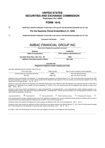Thumbnail Octave Specialty Group 10-Q Quarterly Report FY2019 