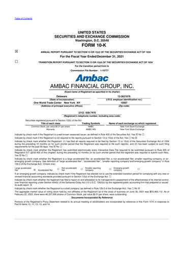 Thumbnail Octave Specialty Group 10-K Annual Report 2021