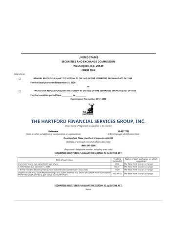 Thumbnail The Hartford 10-K Annual Report 2020