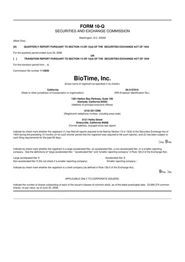Thumbnail Lineage Cell Therapeutics
 10-Q Quarterly Report FY 