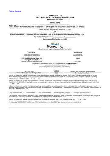 Thumbnail Monro 10-Q Quarterly Report FY2026 