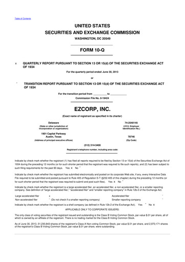 Thumbnail EZCorp 10-Q Quarterly Report FY2013 