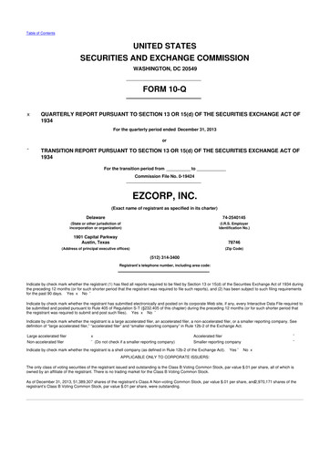 Thumbnail EZCorp 10-Q Quarterly Report FY2014 