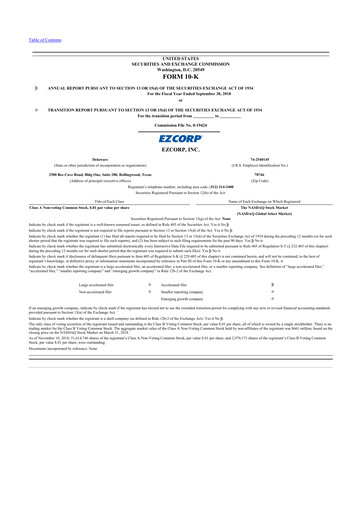 Thumbnail EZCorp 10-K Annual Report 2018