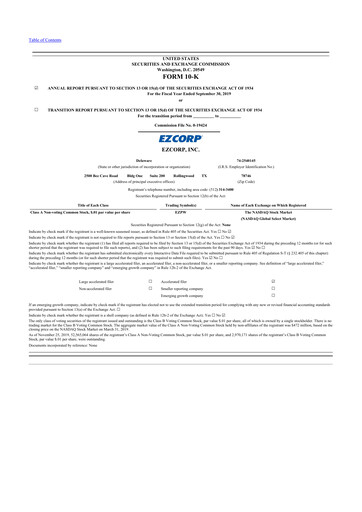 Thumbnail EZCorp 10-K Annual Report 2019