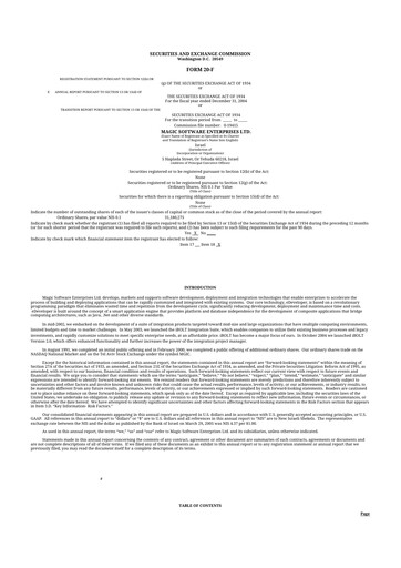 Vorschaubild Magic Software 20-F Jahresbericht 