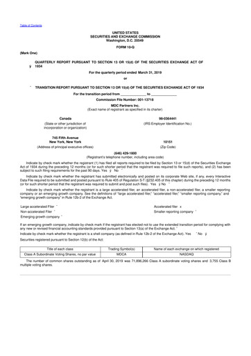 Thumbnail Stagwell 10-Q Quarterly Report FY2019 