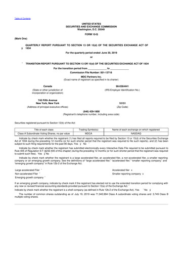 Thumbnail Stagwell 10-Q Quarterly Report FY2019 