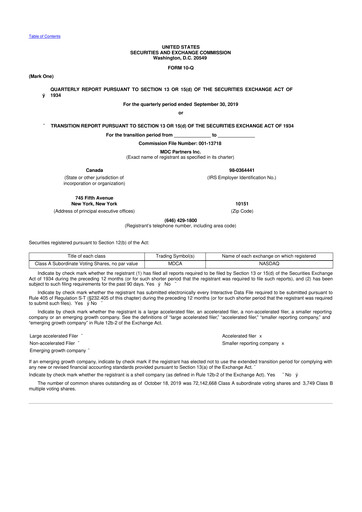 Thumbnail Stagwell 10-Q Quarterly Report FY2019 