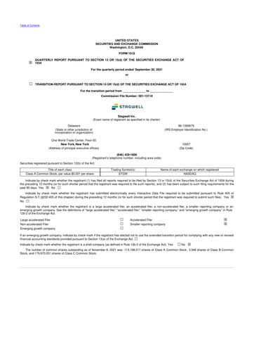 Thumbnail Stagwell 10-Q Quarterly Report FY2021 