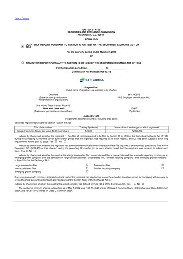 Thumbnail Stagwell 10-Q Quarterly Report FY2022 