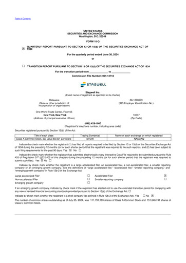 Thumbnail Stagwell 10-Q Quarterly Report FY2024 