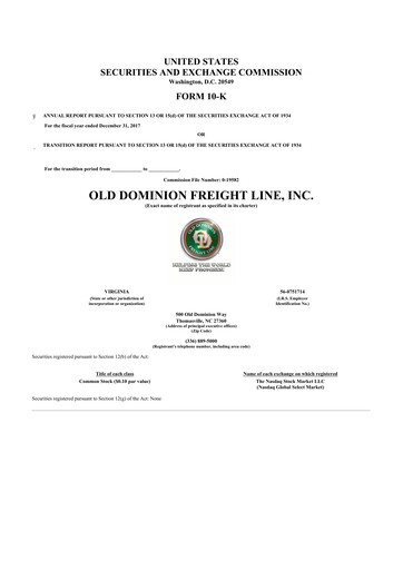Thumbnail Old Dominion Freight Line
 10-K Annual Report 2017