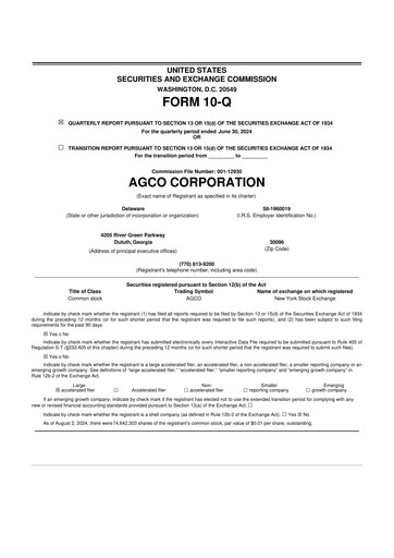 Thumbnail AGCO 10-Q Quarterly Report FY2024 