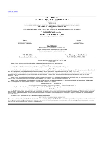 Thumbnail Quicklogic 10-K Annual Report 2014