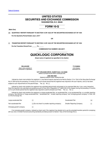 Thumbnail Quicklogic 10-Q Quarterly Report FY2017 