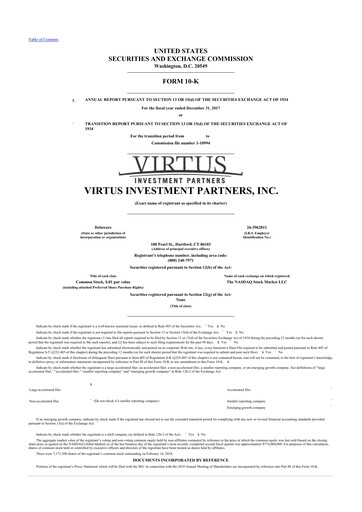 Thumbnail Virtus Investment Partners 10-K Annual Report 2017
