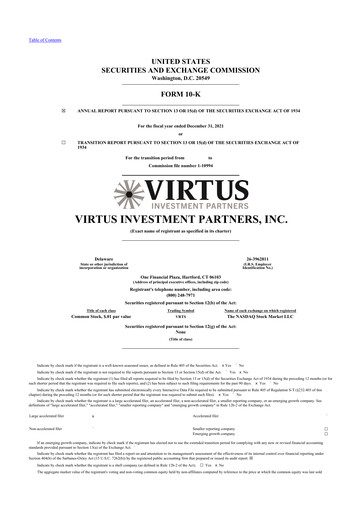 Thumbnail Virtus Investment Partners 10-K Annual Report 2021