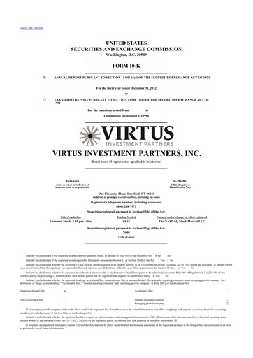Thumbnail Virtus Investment Partners 10-K Annual Report 2022