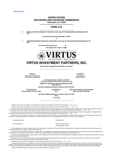 Thumbnail Virtus Investment Partners 10-K Annual Report 2025