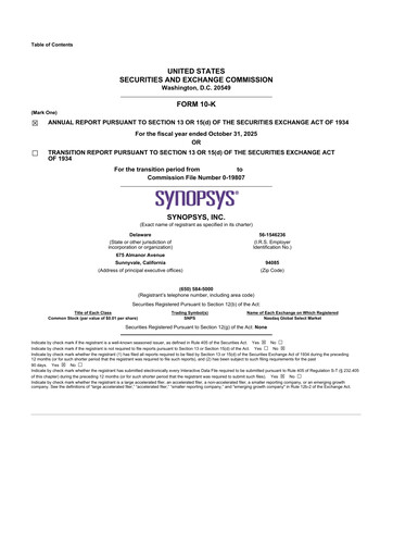 Thumbnail Synopsys 10-K Annual Report 2025