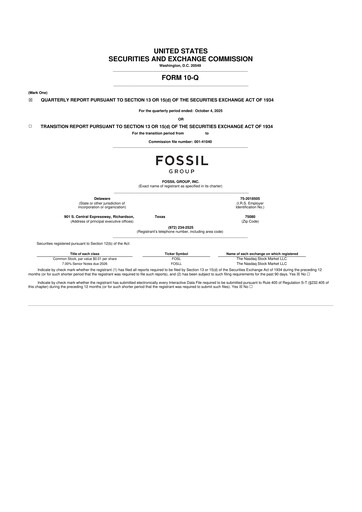 Thumbnail Fossil Group 10-Q Quarterly Report FY2025 