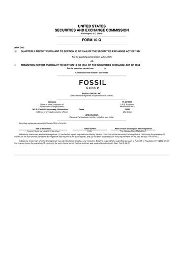 Thumbnail Fossil Group 10-Q Quarterly Report FY2025 