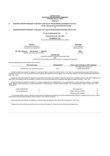 Thumbnail ICU Medical
 10-Q Quarterly Report FY2023 