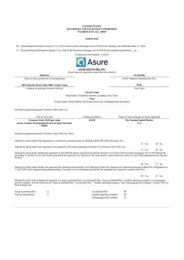 Thumbnail Asure Software
 10-K Annual Report 2024