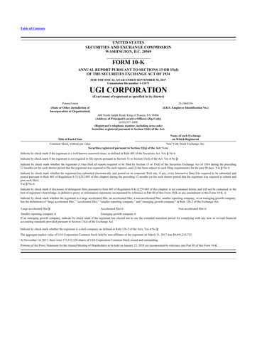 Thumbnail UGI Corporation
 10-K Annual Report 2017