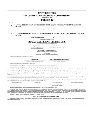 Thumbnail Royal Caribbean Group 10-K Annual Report 2014