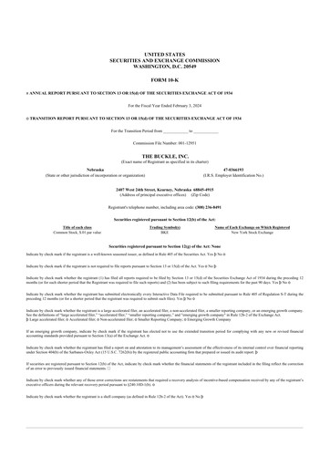 Thumbnail Buckle
 10-K Annual Report 2023