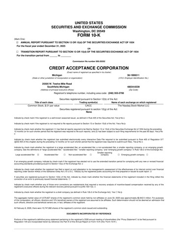 Thumbnail Credit Acceptance
 10-K Annual Report 2025