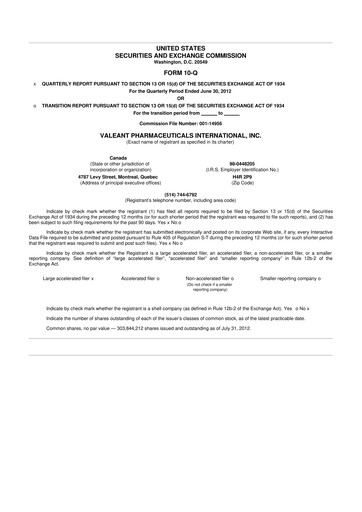 Thumbnail Bausch Health
 10-Q Quarterly Report FY2012 