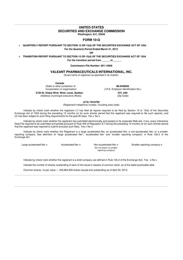 Thumbnail Bausch Health
 10-Q Quarterly Report FY2013 