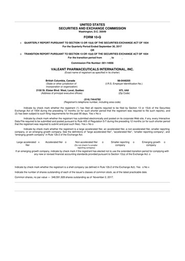 Thumbnail Bausch Health
 10-Q Quarterly Report FY2017 