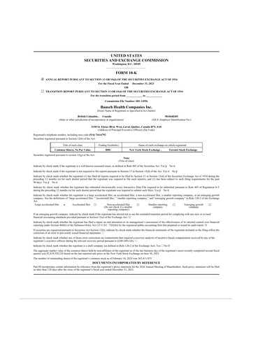 Thumbnail Bausch Health
 10-K Annual Report 2023