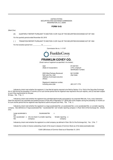 Thumbnail Franklin Covey 10-Q Quarterly Report FY2017 