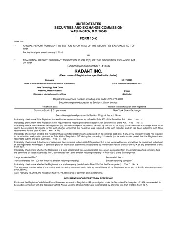 Thumbnail Kadant 10-K Annual Report 