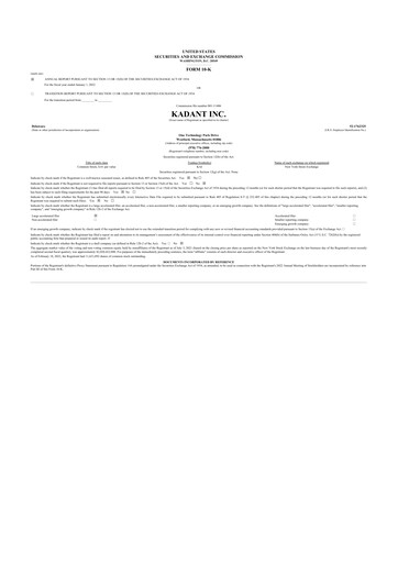 Thumbnail Kadant 10-K Annual Report 2021