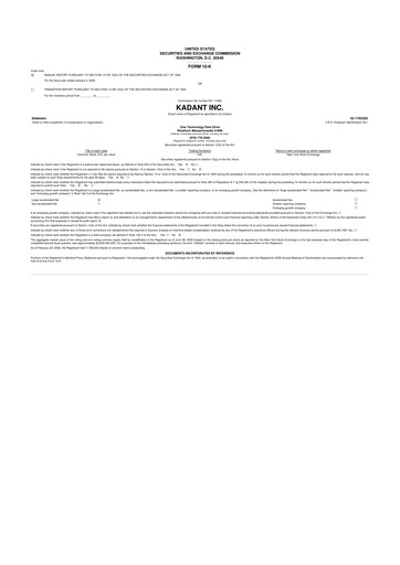 Thumbnail Kadant 10-K Annual Report 2025